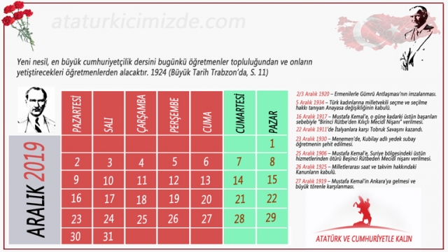 2019 Orta boy Atatürk takvimi 768x432