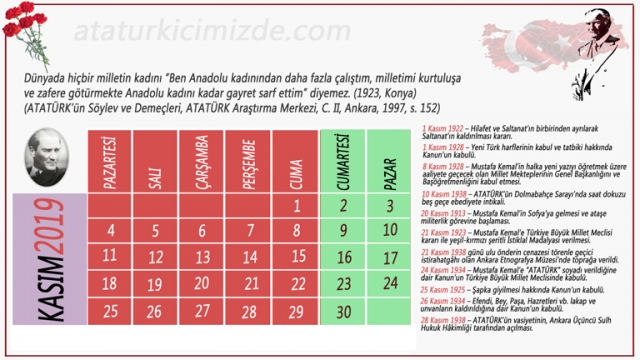 2019 Orta boy Atatürk takvimi 768x432