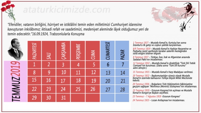 2019 Orta boy Atatürk takvimi 768x432